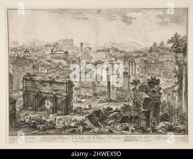 Veduta di Campo Vaccino (vue sur le Campo Vaccino), de Vedute di Roma. Artiste: Giovanni Battista Piranesi, Italien, 1720–1778 Banque D'Images