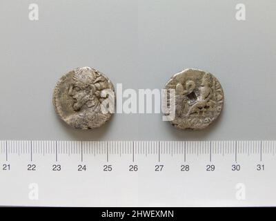 Pièce de Vologases I, roi parthien de Seleucia ad Tigrim. Souverain: Vologases I, roi de Parthia, règle 51–78, mort 78 monnaie: Seleucia ad Tigrim artiste: Inconnu Banque D'Images