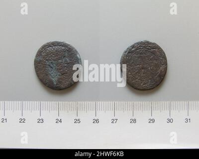 Coin de Tibère, empereur de Rome d'Antioche. Souverain : Tiberius, empereur de Rome, 42 av. J.-C.–A.D. 37 monnaie: Antioche Banque D'Images
