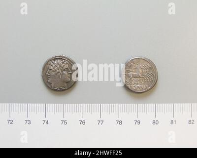 Didrachm (« Quadrigatus ») de l'Empire romain. Artiste : inconnu Banque D'Images