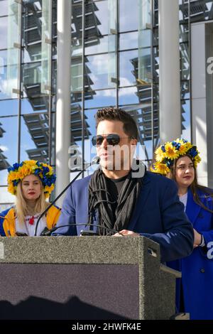 Las Vegas, NV - : Mark Shunock parle au Rallye for Peace en Ukraine à l'hôtel de ville de Las Vegas, Nevada, le 05 mars 2022. Crédit : DeeCee carter/MediaPunch Banque D'Images