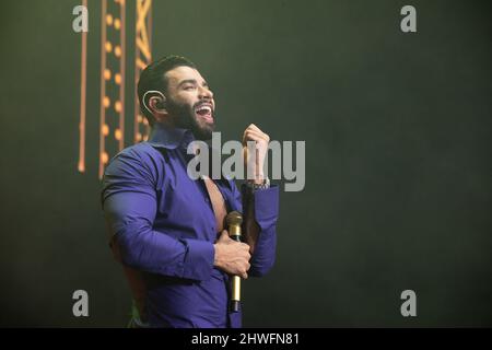 Porto, Portugal. 05th mars 2022. Le chanteur brésilien Gustavo Lima, plus connu pour son style musical de Sertanejo, se produit au SuperBock Arena, à Porto. Crédit : SOPA Images Limited/Alamy Live News Banque D'Images