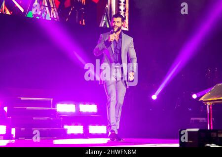 Porto, Portugal. 05th mars 2022. Le chanteur brésilien Gustavo Lima, plus connu pour son style musical de Sertanejo, se produit au SuperBock Arena, à Porto. Crédit : SOPA Images Limited/Alamy Live News Banque D'Images