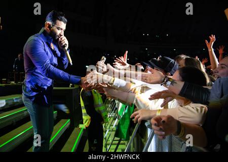 Porto, Portugal. 05th mars 2022. Le chanteur brésilien Gustavo Lima, plus connu pour son style musical de Sertanejo, se produit au SuperBock Arena, à Porto. Crédit : SOPA Images Limited/Alamy Live News Banque D'Images