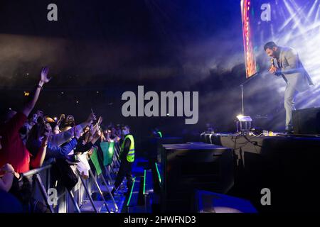 Porto, Portugal. 05th mars 2022. Le chanteur brésilien Gustavo Lima, plus connu pour son style musical de Sertanejo, se produit au SuperBock Arena, à Porto. Crédit : SOPA Images Limited/Alamy Live News Banque D'Images
