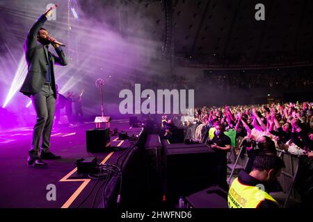 Porto, Portugal. 05th mars 2022. Le chanteur brésilien Gustavo Lima, plus connu pour son style musical de Sertanejo, se produit au SuperBock Arena, à Porto. Crédit : SOPA Images Limited/Alamy Live News Banque D'Images