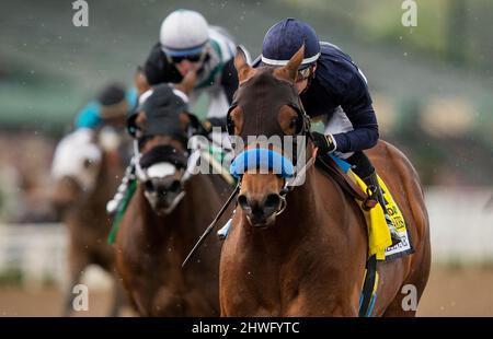 Arcadia, Californie, États-Unis. 5th mars 2022. 05 mars 2022 : Cezanne et Flavien Prat gagnent les parts de San Carlos au parc Santa Anita à Arcadia, Californie, le 05 mars 2022. Evers/Eclipse Sportswire/CSM/Alamy Live News Banque D'Images