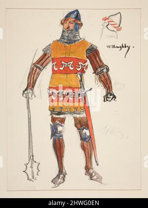 Willoughby, croquis de costume pour la production planifiée du roi Richard II de Henry Irving Artiste: Edwin Austin Abbey, cuisine américaine, 1852–1911, M.A. (HON.) 1897 Banque D'Images