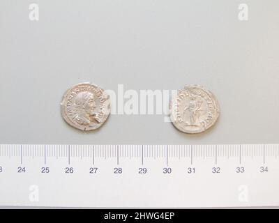 Denarius de Maximinus I, empereur de Rome de Rome. Chef: Maximinus I, empereur de Rome, ca. A.D. 173–238, réglée 235–38 monnaie: Rome artiste: Inconnu Banque D'Images