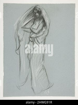 Etude pour la figure de 4 am(?) Dans la fresque de plafond « The Hours », House Chamber, Pennsylvania State Capitol à Harrisburg. Artiste: Edwin Austin Abbey, cuisine américaine, 1852–1911, M.A. (HON.) 1897 Banque D'Images