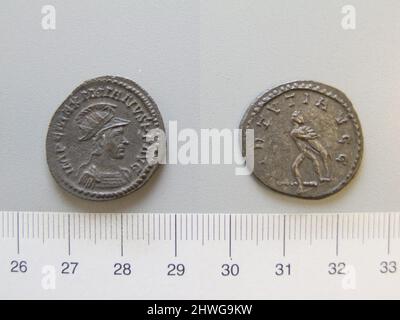 1 Nummus de Maximian de Lugdunum. Dirigeant : Maximian, empereur de Rome, ca. 250 environ 310, 286–305 monnaie: Lugdunum artiste: Inconnu Banque D'Images