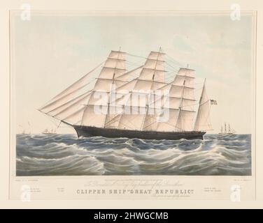 Bateau Clipper "Grande République". Artiste: Nathaniel Currier, américain, 1813–1888After: James E. Buttersworth, américain, 1817–1894 Banque D'Images