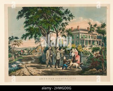 American Country Life/ octobre après-midi. Artiste: Nathaniel Currier, américain, 1813–1888After: Frances Flora Bond Palmer, américain, 1812–1876 Banque D'Images