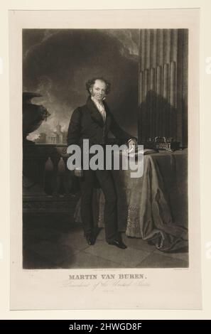 Martin Van Buren. Artiste: John Sartain, américain, né Grande-Bretagne, 1808–1897After: Henry inman, américain, 1801–1846 Banque D'Images