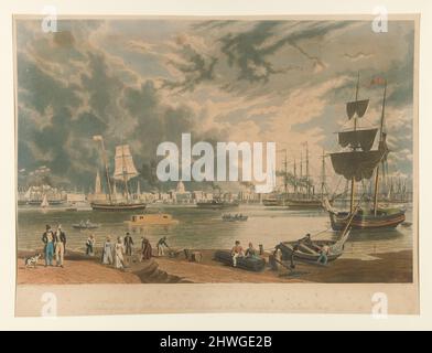 La Nouvelle-Orléans, prise de l'autre côté à une courte distance au-dessus du ferry du centre ou de Picayune. Artiste: William James Bennett, américain, 1787–1844After: Antoine Mondelli, américain, 1821–1856 Banque D'Images