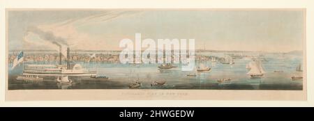 Vue panoramique de New York (prise de la rivière North). Artiste: Robert Havell, Jr., américain, né en Angleterre, 1793–1878 Banque D'Images