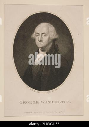 George Washington. Graveur: Cornelius Tiebout, américain, ca. 1773–1830After: Gilbert Stuart, américain, 1755–1828 objet: George Washington, américain, 1732–1799, LL.D. 1781 Banque D'Images