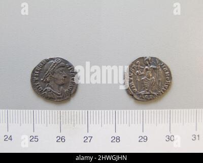 1 Nummus de Theodosius I, empereur de Rome d'Aquileia. Règle: Theodosius I, empereur de Rome, ca. 346–395, réglée 379–95 monnaie: Aquileia artiste: Inconnu Banque D'Images