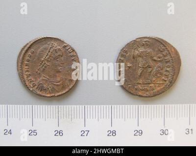 1 Nummus de Theodosius I, empereur de Rome de Heraclea. Règle: Theodosius I, empereur de Rome, ca. 346–395, statué 379–95 monnaie: Heraclea artiste: Inconnu Banque D'Images