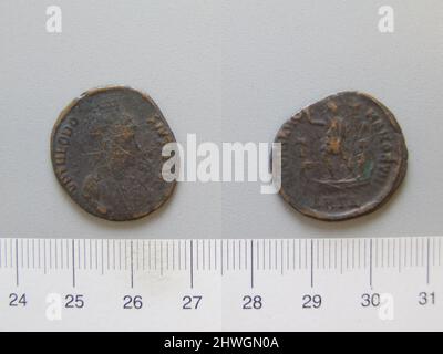 1 Nummus de Theodosius I, empereur de Rome d'Antioche. Règle: Theodosius I, empereur de Rome, ca. 346–395, réglée 379–95 monnaie: Antioche artiste: Inconnu Banque D'Images