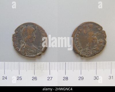 1 Nummus de Theodosius I, empereur de Rome de Nicomedia. Règle: Theodosius I, empereur de Rome, ca. 346–395, réglée 379–95 monnaie: Nicomedia artiste: Inconnu Banque D'Images