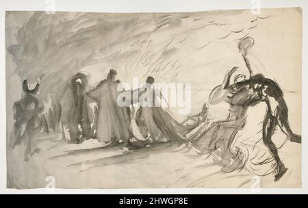 Esquisse grossière pour la danse. Artiste: Edwin Austin Abbey, cuisine américaine, 1852–1911, M.A. (HON.) 1897 Banque D'Images