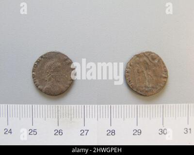 1 Nummus de Honorius, Flavius, empereur de Rome de Nicomedia. Souverain: Honorius, Flavius, empereur de Rome, A.D. 384–423, règle 393–423 monnaie: Nicomedia artiste: Inconnu Banque D'Images