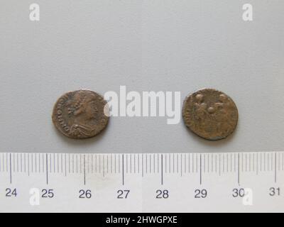 1 Nummus de Honorius, Flavius, empereur de Rome. Souverain: Honorius, Flavius, empereur de Rome, A.D. 384–423, dirigé de 393–423 artiste: Inconnu Banque D'Images