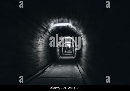 Time tunnel, parc à thème souterrain à la mine de sel de Turda, Roumanie Banque D'Images