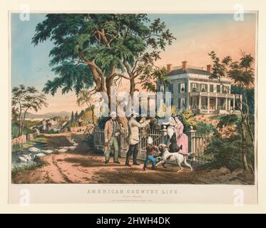 American Country Life: Après-midi d'octobre. Artiste: Nathaniel Currier, américain, 1813–1888 Banque D'Images