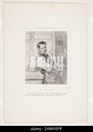 Vous avez accès aux états ou avec rien que de l’intelligence un jeune homme qui va arriver arrivera… Dans l’épigerie, c’est pas ca. Artiste : Paul Gavarni, français, 1804–1866 Banque D'Images