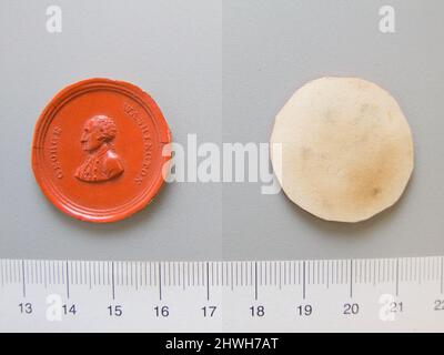 Cire Seal George Washington. Honorand: George Washington, américain, 1732–1799, LL.D. 1781 Banque D'Images