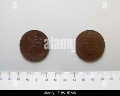 2 Sols Token de la Révolution française. Menthe: Paris artiste: Inconnu Banque D'Images