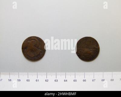 2 Sols Token de la Révolution française de Paris. Menthe: Paris artiste: Inconnu Banque D'Images