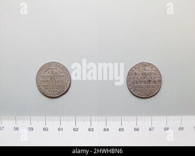 20 Sols Token de la Révolution française de Paris. Menthe: Paris artiste: Inconnu Banque D'Images