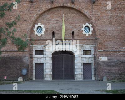 La Cittadella ancienne caserne militaire maintenant Museo Nazionale di Artiglieria (traduction Musée national de l'Artillerie) à Turin, Italie Banque D'Images