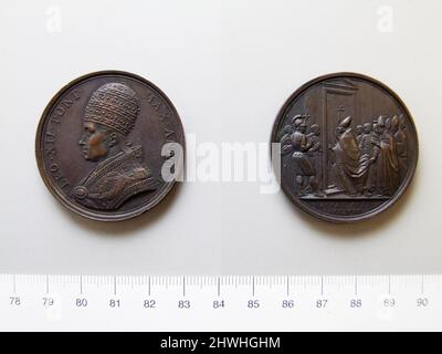 Médaille du Pape Léon XII Sujet : Pape Léon XII, Italien, 1760–1829 artiste : Giuseppe Girometti, Italien, 1780–1851 Banque D'Images