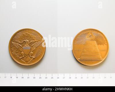 Médaille du grand centenaire du phoque des États-Unis. Artiste: Charles E. Barber, américain, né en Angleterre, 1840–1917 Banque D'Images
