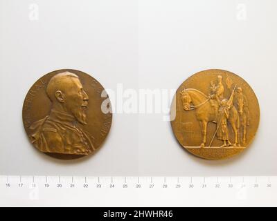 Médaille du général Gouraud et du retour de l'Alsace de France. Sujet : général Henri Gouraud artiste : Paul-Marcel Dammann, français, 1885–1939 Banque D'Images