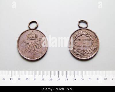 Médaille de Frederick William III pour le service à l'État. Objet : Frederick William III, roi de Prusse, 1770–1840, a statué de 1797–1840 Banque D'Images