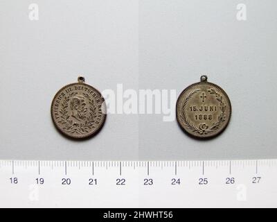 Médaille de la mort de Frederick III. Objet : Frederick III, roi de Prusse, 1831–1888, a statué en 1888 Banque D'Images