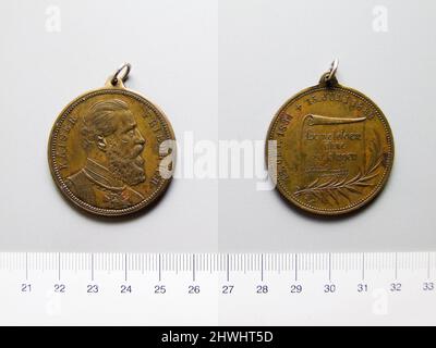 Médaille de la mort de Frederick III. Objet : Frederick III, roi de Prusse, 1831–1888, a statué en 1888 Banque D'Images