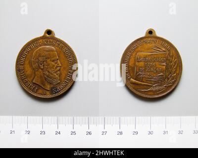 Médaille de la mort de Frederick III. Objet: William II, roi des pays-Bas, 1792–1849, a statué 1840–49 objet: Frederick III, roi de Prusse, 1831–1888, a statué 1888 monnaie: Chambre des revenus Banque D'Images