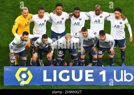 Paris, France. 05th mars 2022. Joueurs sur le terrain au match Nice vs PSG à Nice, France, le 5 mars 2022.(photo de Lionel Urman/Sipa USA) crédit: SIPA USA/Alay Live News Banque D'Images