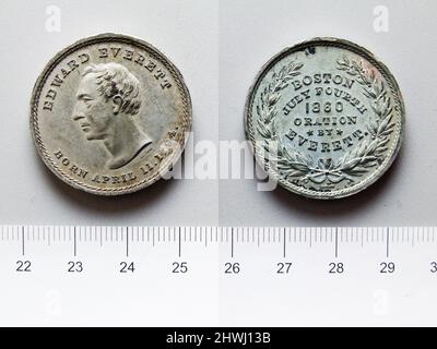 Médaille de campagne pour Edward Everett. Objet: Edward Everett, américain, 1794–1865 artiste: Joseph Henry Merriam, américain, 1832–1871 Mint: Boston, Massachusetts Banque D'Images