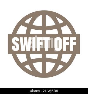 Concept d'icône de symbole SWIFT Off Banque D'Images