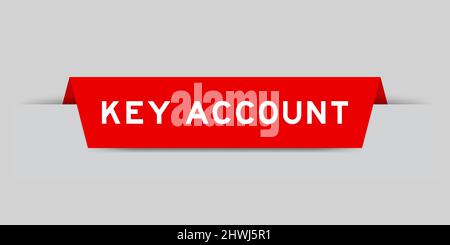 Étiquette rouge insérée avec mot clé compte sur fond gris Illustration de Vecteur