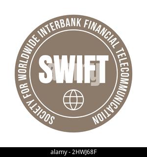 SYMBOLE SWIFT Society for Worldwide Interbank Financial Telecommunications Banque D'Images