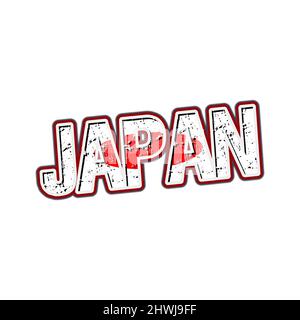 Tampon en caoutchouc avec texte Japon Banque D'Images