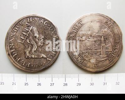 Tollero de Livourne avec Ferdinando de’ Medici II Objet: Ferdinando II de’ Medici, Grand-duc de Toscane, Italien, 1610–1670 monnaie: Livourne Banque D'Images